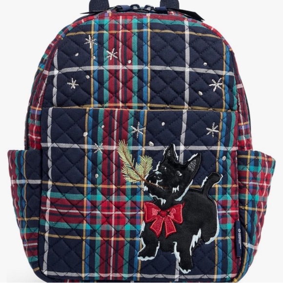 NWT Vera Bradley Tartan Plaid Scottie Dog Small Backpack - Picture 10 of 12
